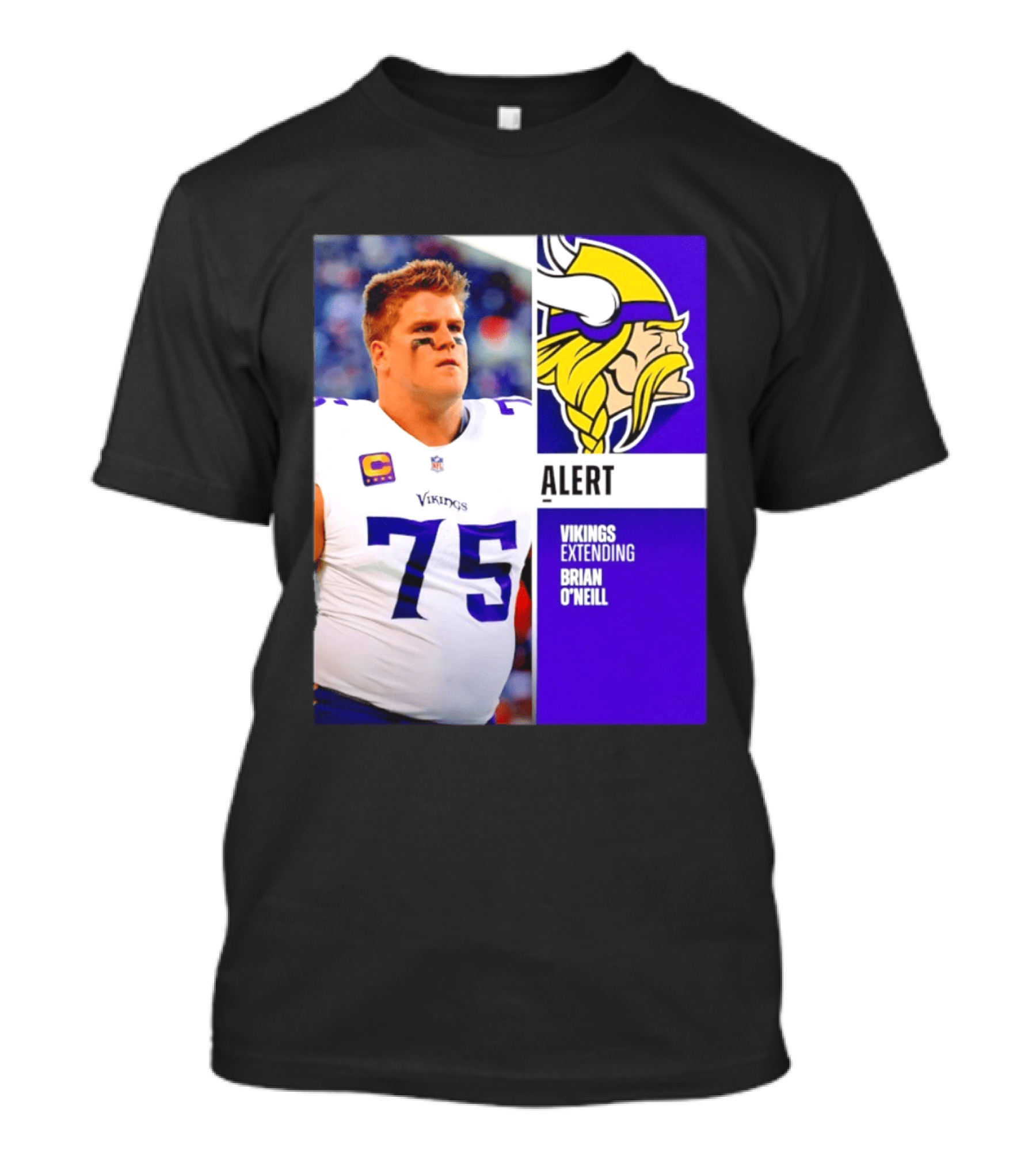 Alert Vikings Extending Brian O'Neill 75 T-Shirt