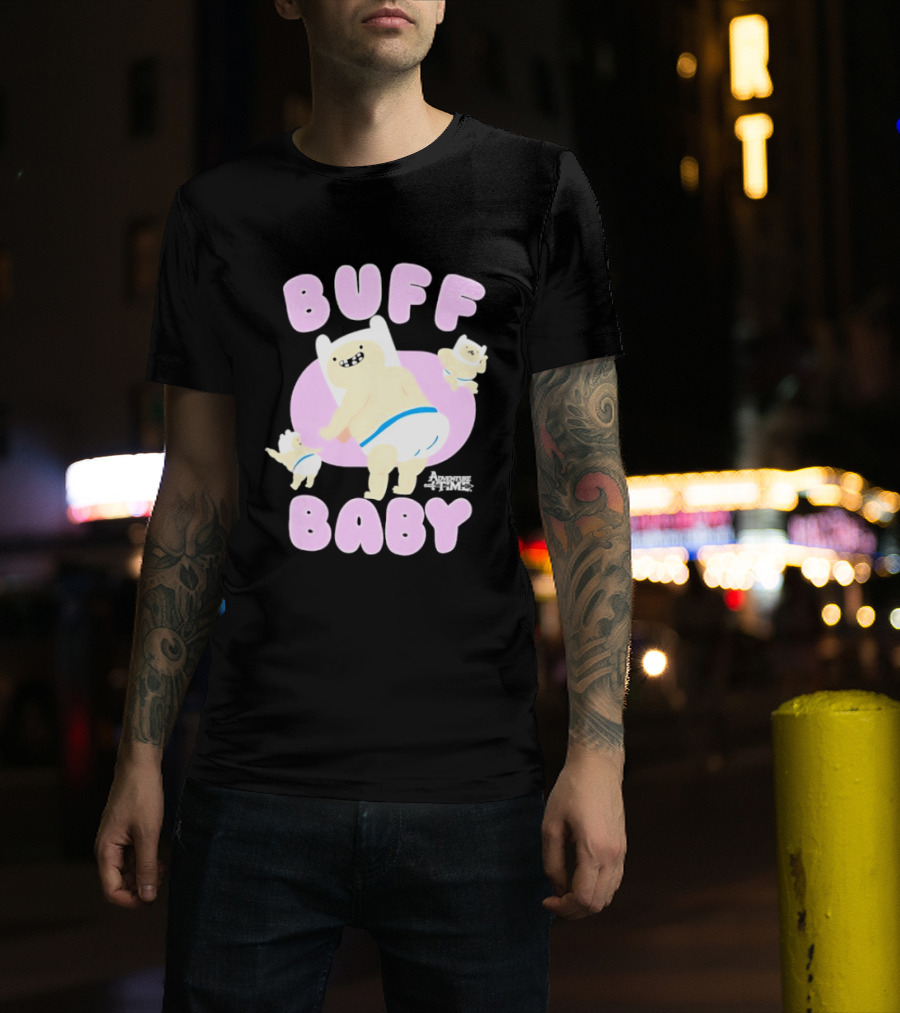 Buff Baby Adventure Time Finn The Human Dancing Babies T-Shirt