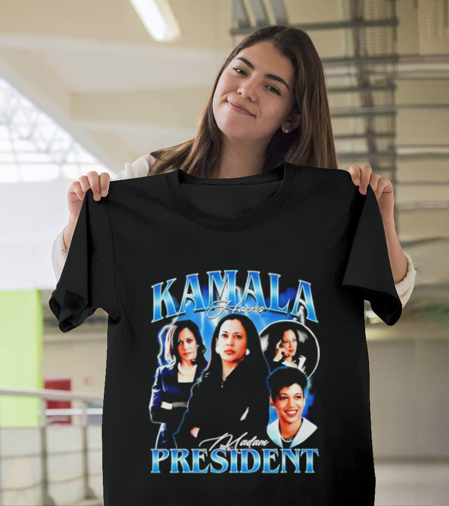 Kamala Harris Madam President Democratic Party Collage T-Shirt