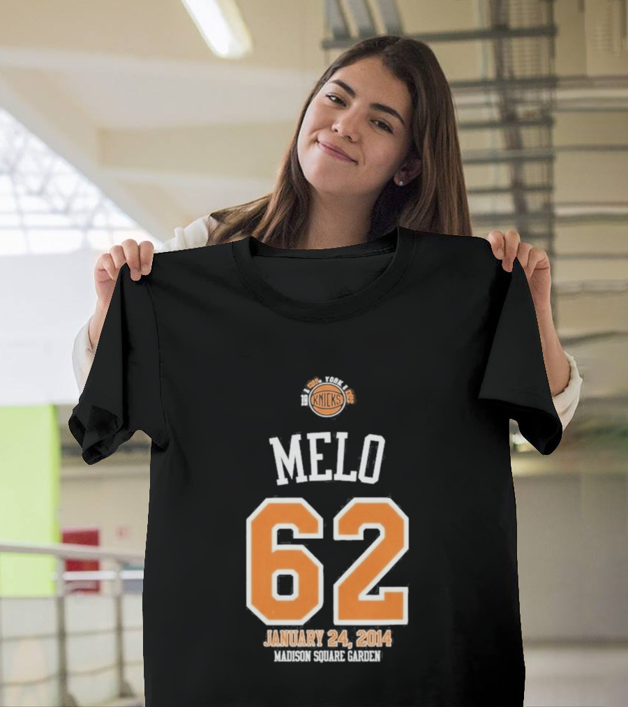 Melo 62 Knicks January 24 2014 Madison Square Garden T-Shirt