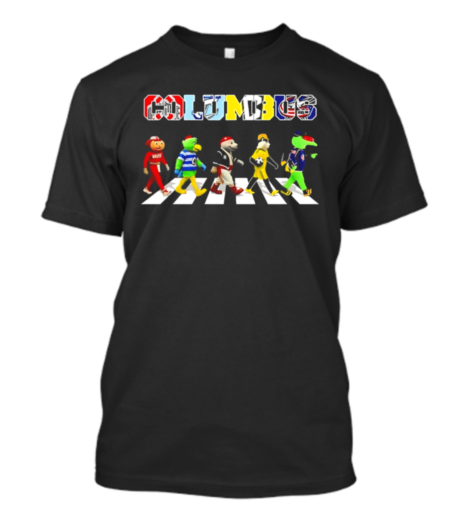 Columbus Mascots Abbey Road 2026 Sports Team Walk T-Shirt