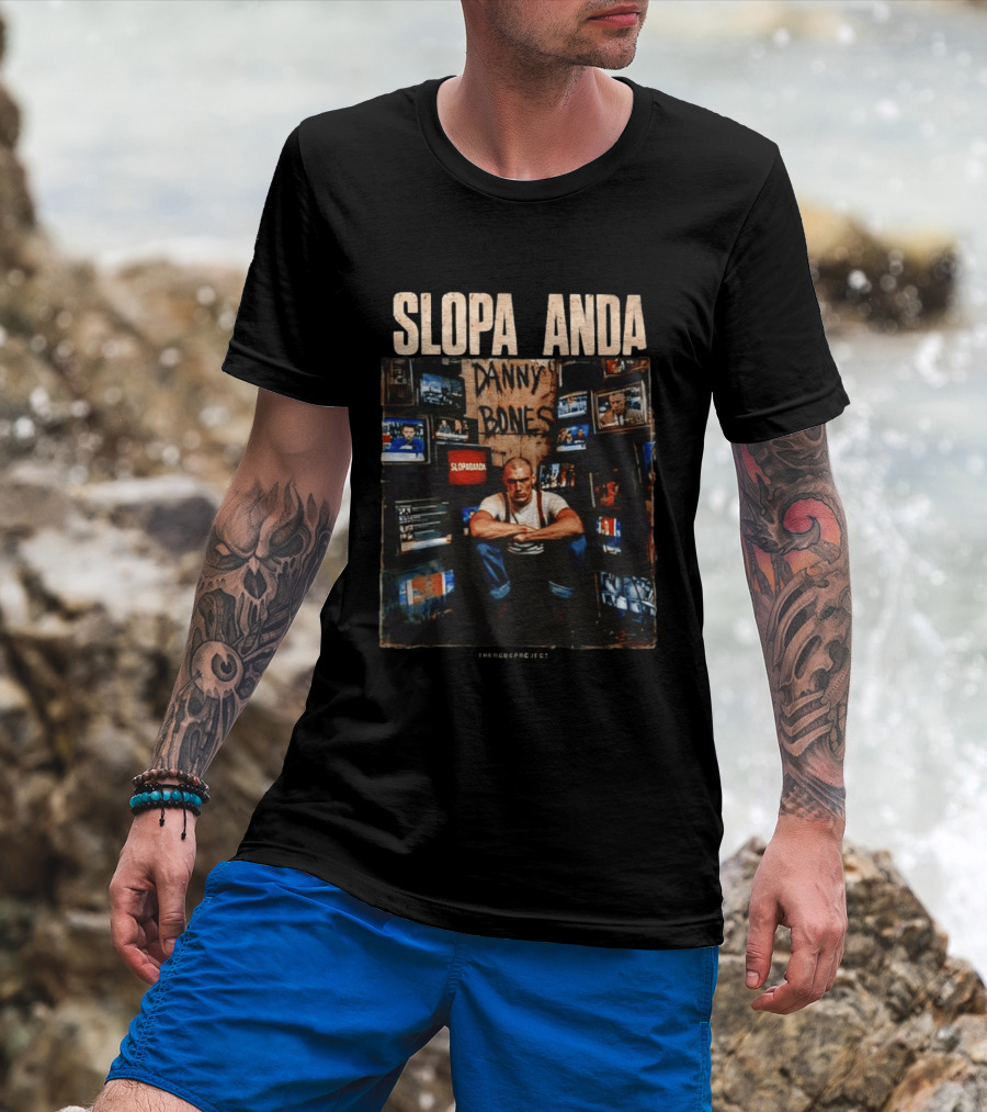 Danny Bones Slopaganda TV Screens Chaos T-Shirt
