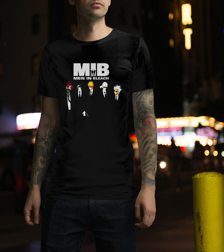 MIB Men In Bleach Crossover Men In Black International X Bleach Characters T-Shirt