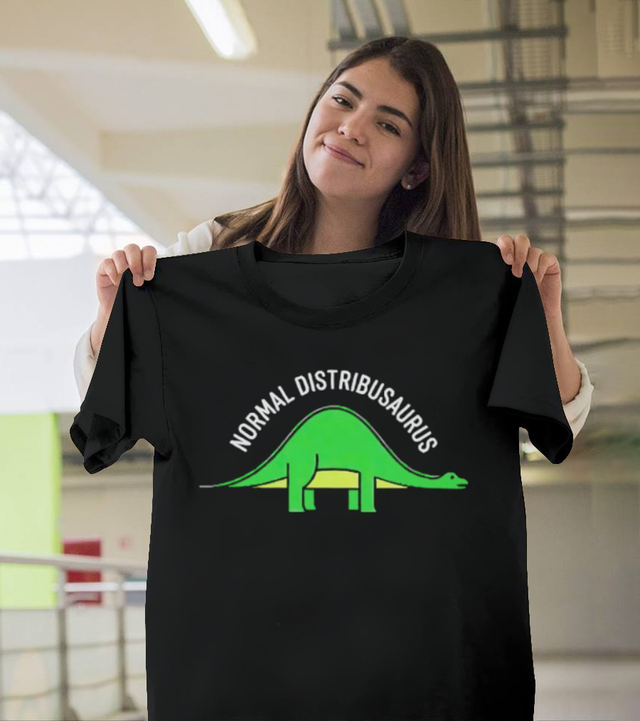 Normal Distribusaurus Dinosaur Statistics T-Shirt