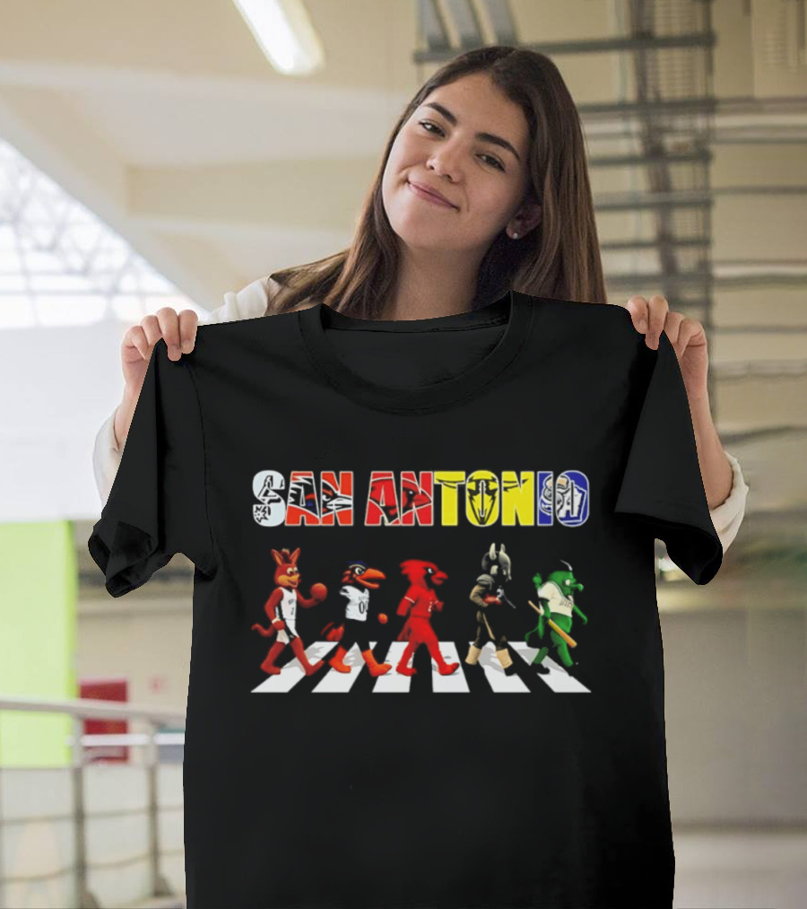 San Antonio Mascots Abbey Road Walk 2206 T-Shirt