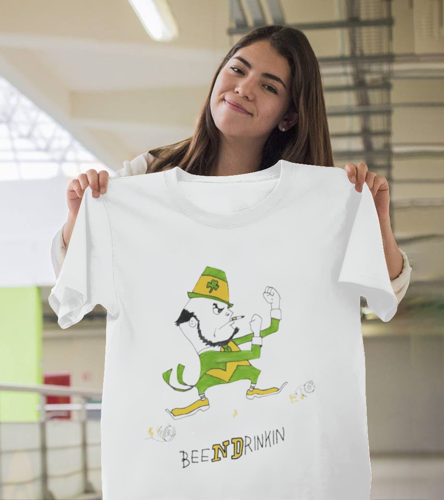 BeeNDrinkin Leprechaun Smoking St Patrick's Day Mischief T-Shirt