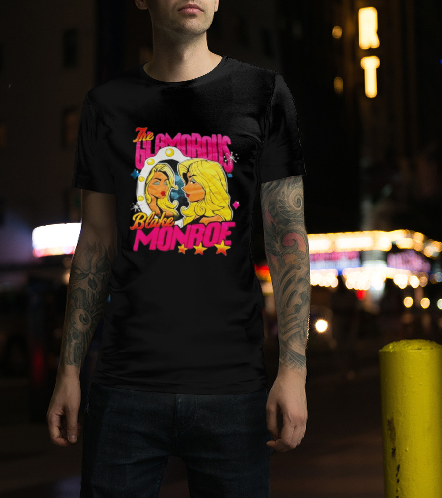 The Glamorous Blake Monroe WWE Wrestling Mirror Reflection Star Accents T-Shirt