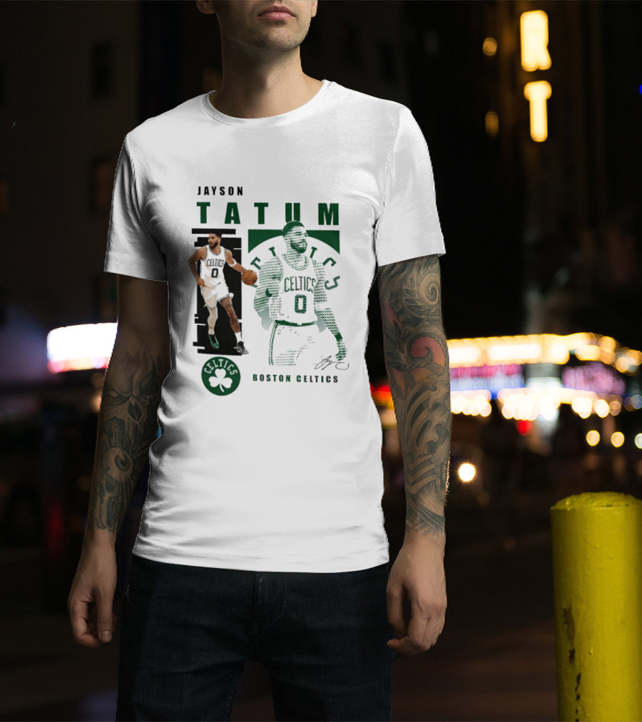 Boston Celtics Jayson Tatum Highlights Celtics Player 0 Signature T-Shirt