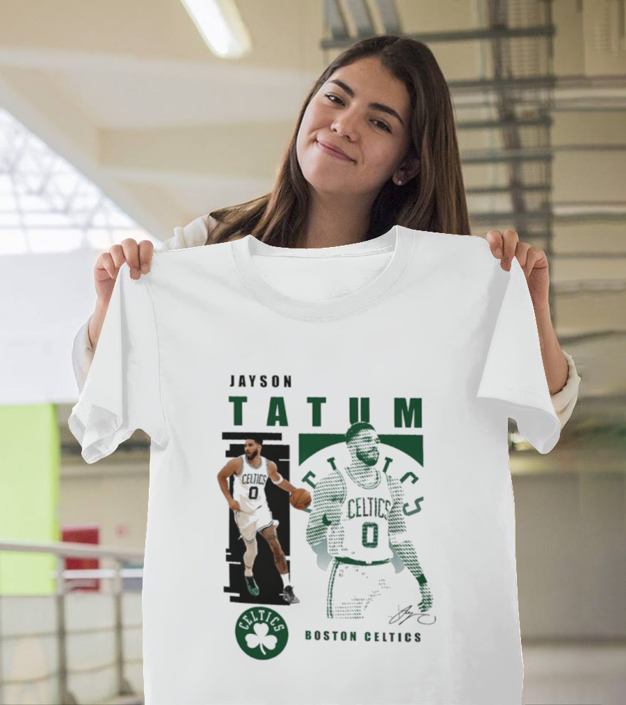 Boston Celtics Jayson Tatum Highlights Celtics Player 0 Signature T-Shirt