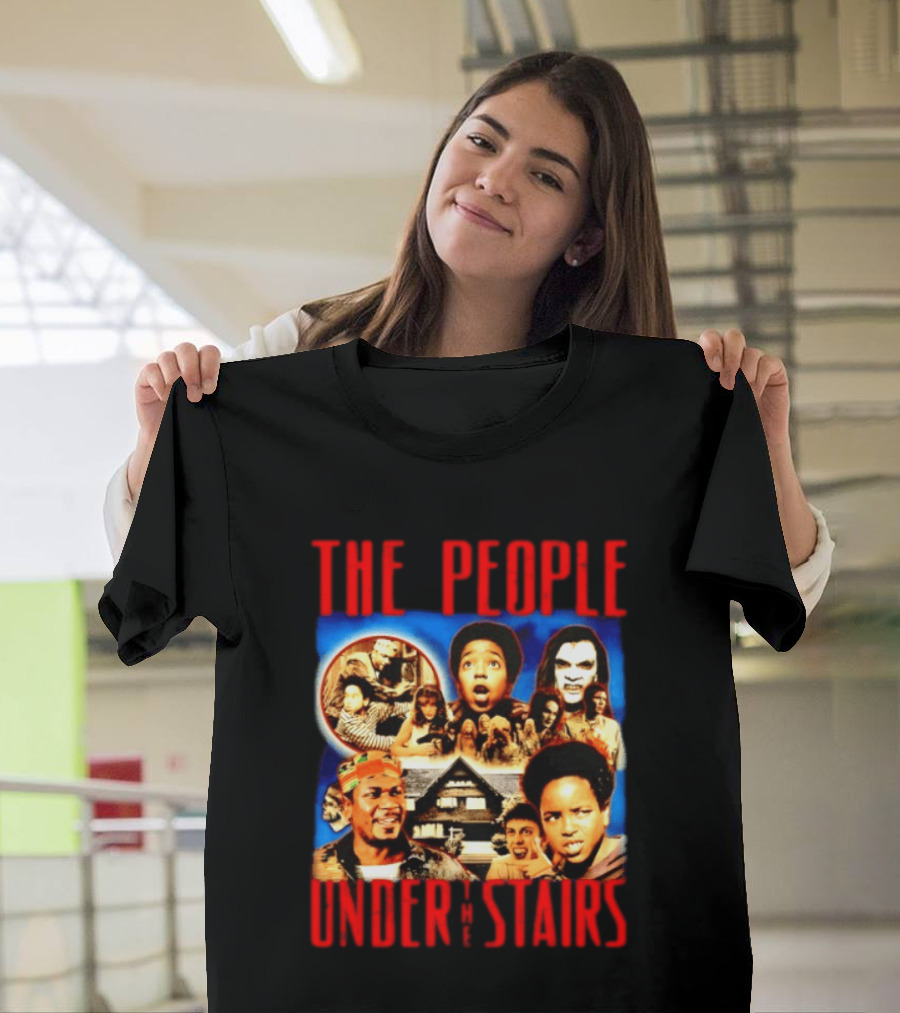 The People Under The Stairs Horror Movie Characters And Scenes Collage T-Shirt