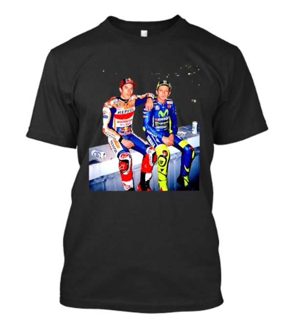 Valentino Rossi Marc Marquez MotoGP Repsol Yamaha Smoking Beer T-Shirt