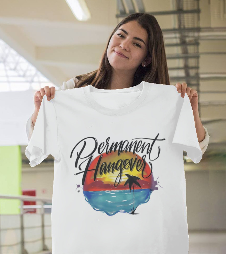 Permanent Hangover Sunset Palm 90s Bootleg Airbrush T-Shirt