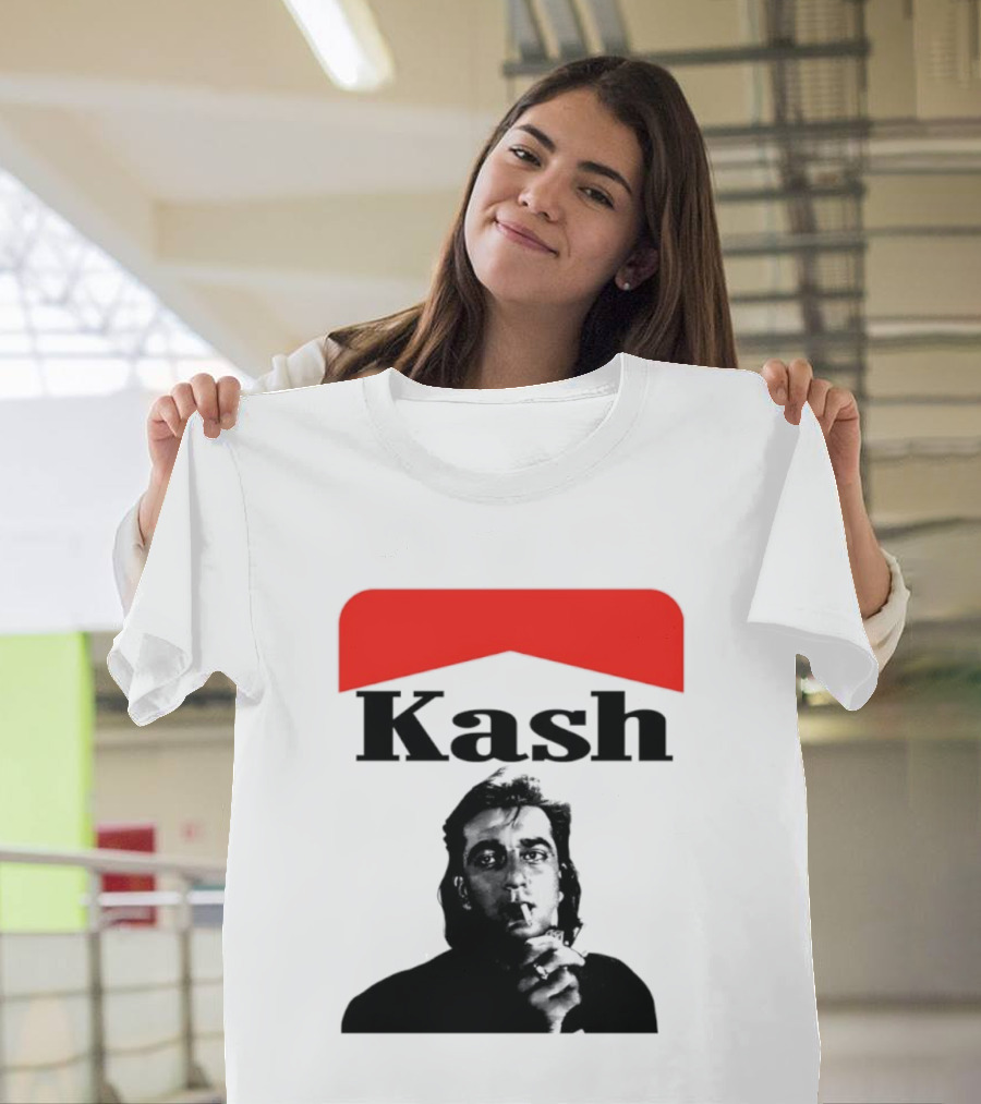 Kash Sanjay Dutt Smoking Iconic Red V Shape T-Shirt