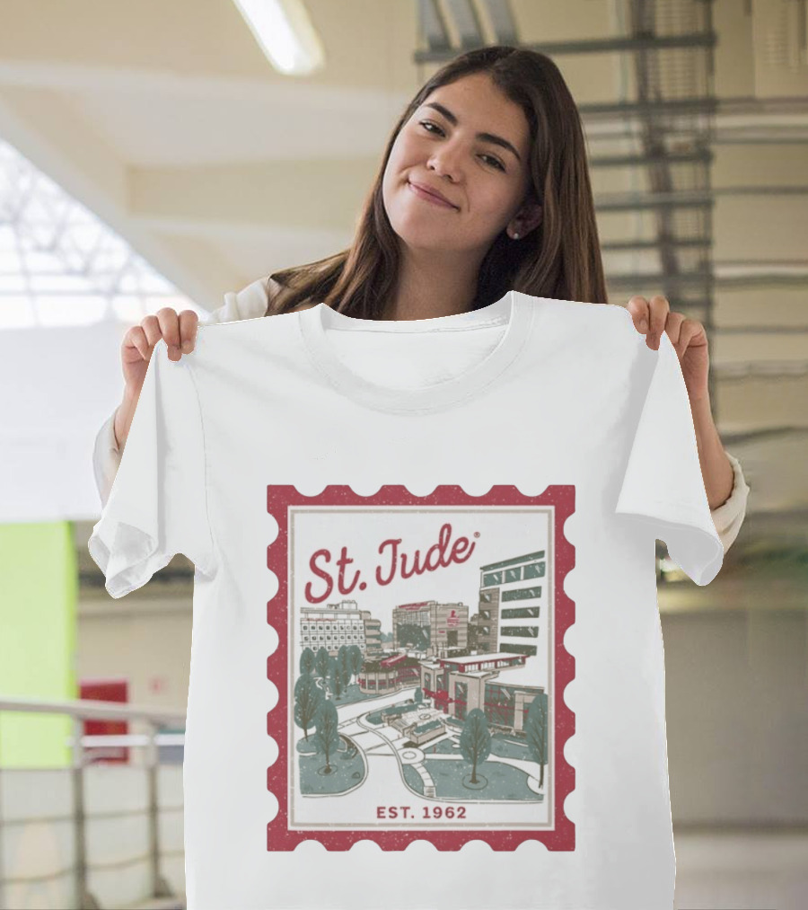 St. Jude Children's Research Hospital Est. 1962 Charity Stamp T-Shirt