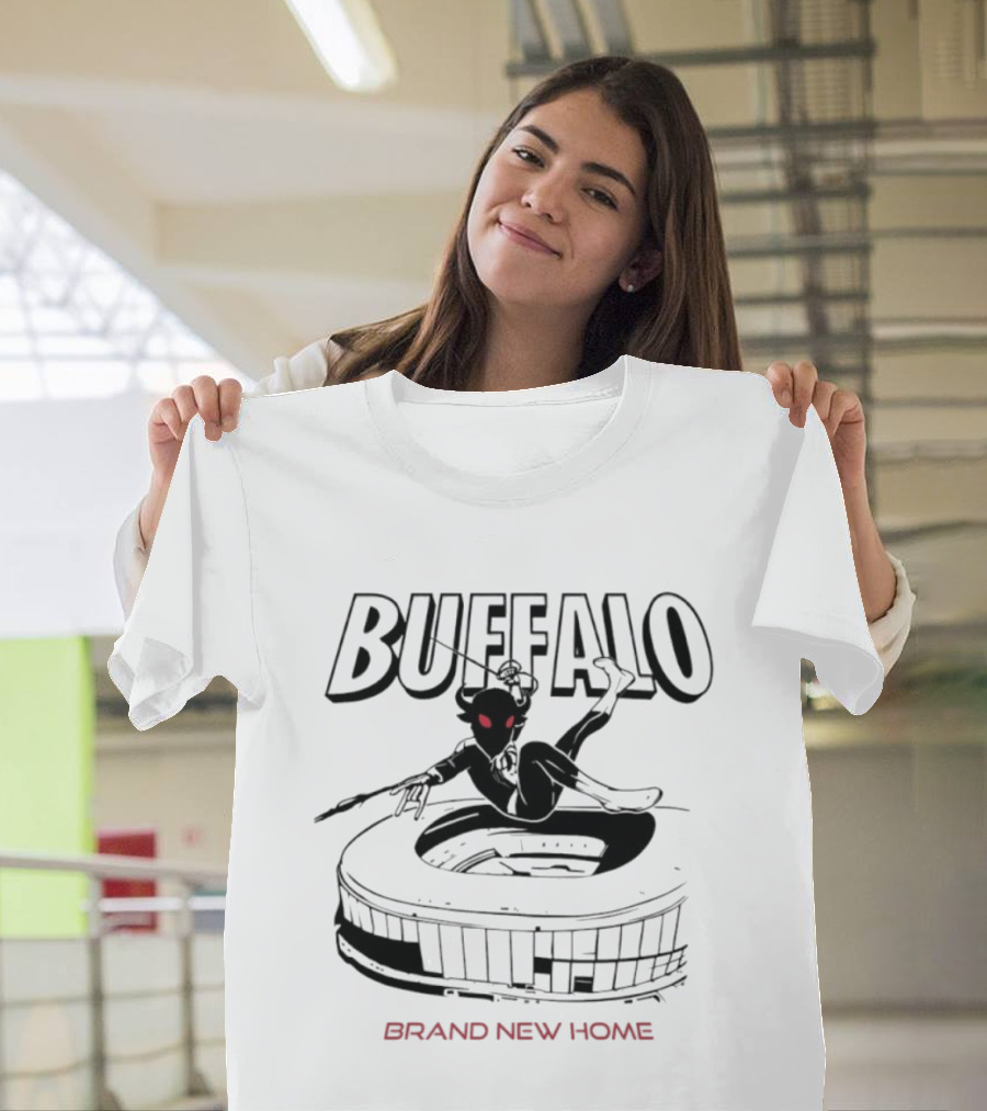 Buffalo Spider Man Swinging Brand New Home Stadium Marvel T-Shirt
