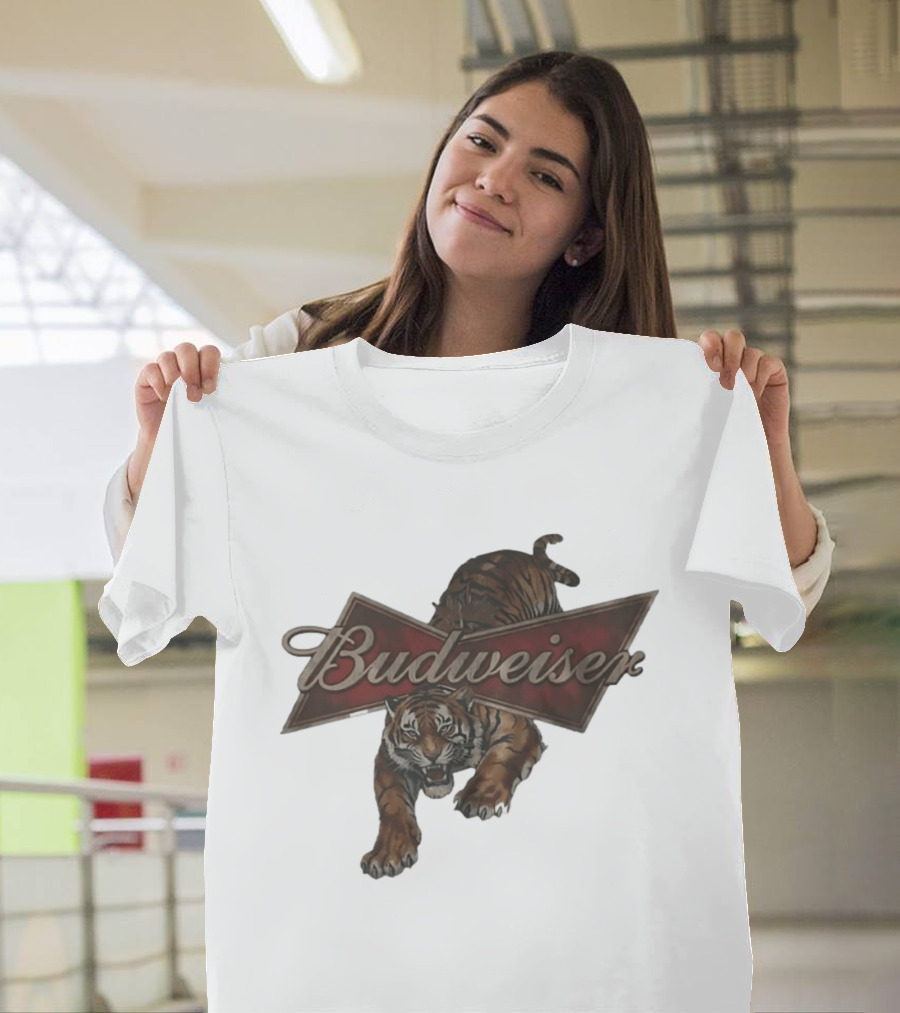 Budweiser Tiger Logo Jumping Tiger T-Shirt
