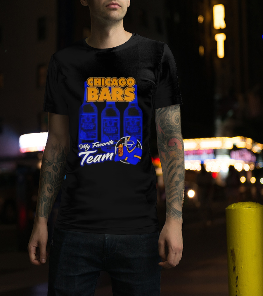 Chicago Bars My Favorite Team Jeppson's Malort Liqueur T-Shirt
