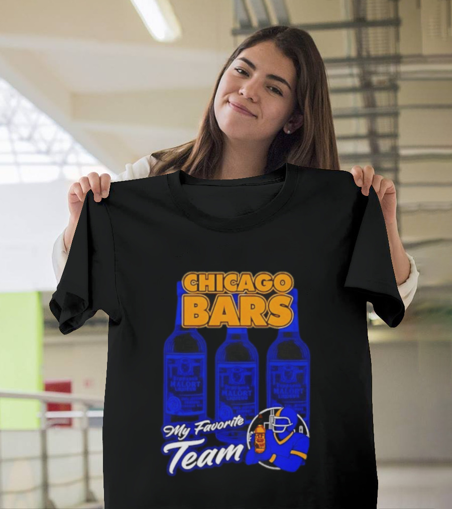 Chicago Bars My Favorite Team Jeppson's Malort Liqueur T-Shirt