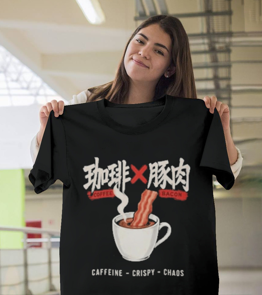 Caffeine Crispy Chaos Coffee X Bacon T-Shirt