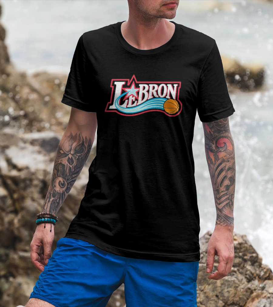 LeBron James Basketball Star Themed Philadelphia 76ers T-Shirt