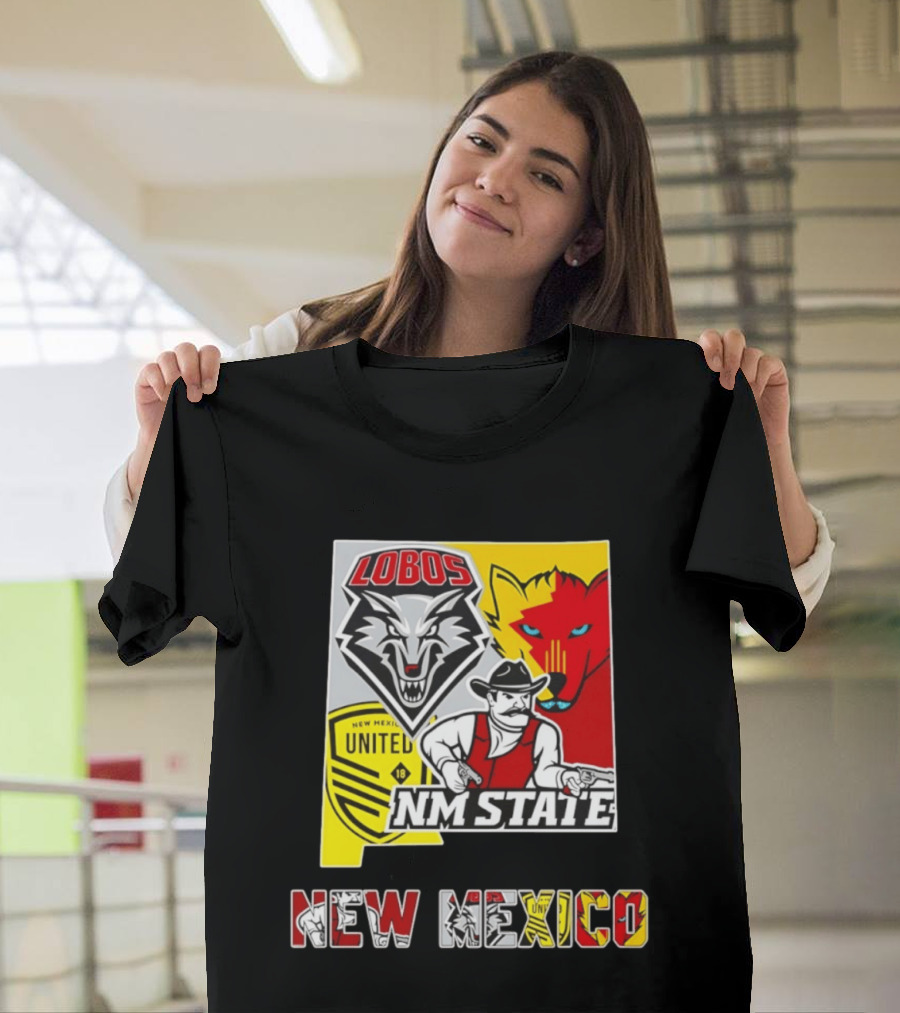 Lobos NM State New Mexico United T-Shirt