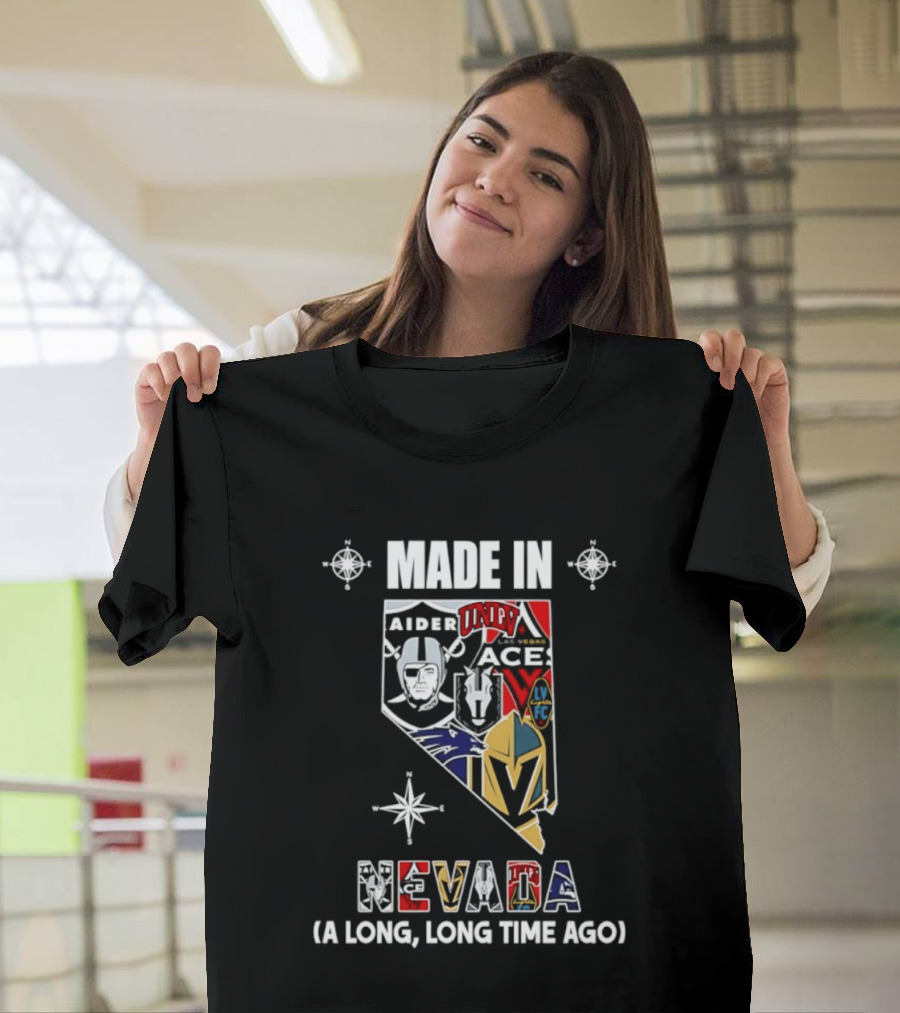 Made In Nevada Map Las Vegas Raiders 2026 Season A Long Long Time Ago T-Shirt