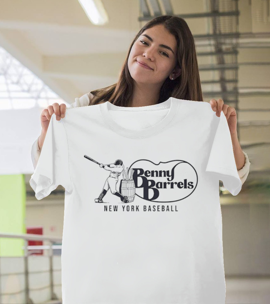 Benny Barrels New York Baseball Player T-Shirt