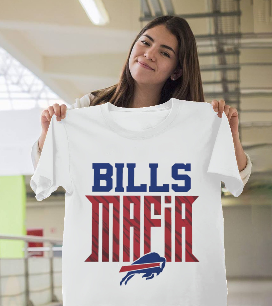 Buffalo Bills Mafia Red And Blue Team Spirit T-Shirt
