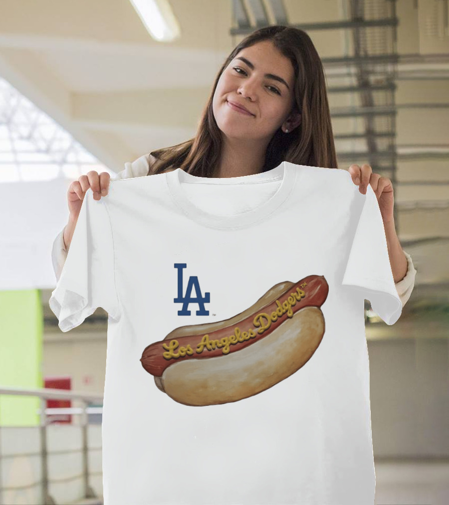 Los Angeles Dodgers Hot Dog MLB 2026 Season LA Team T-Shirt