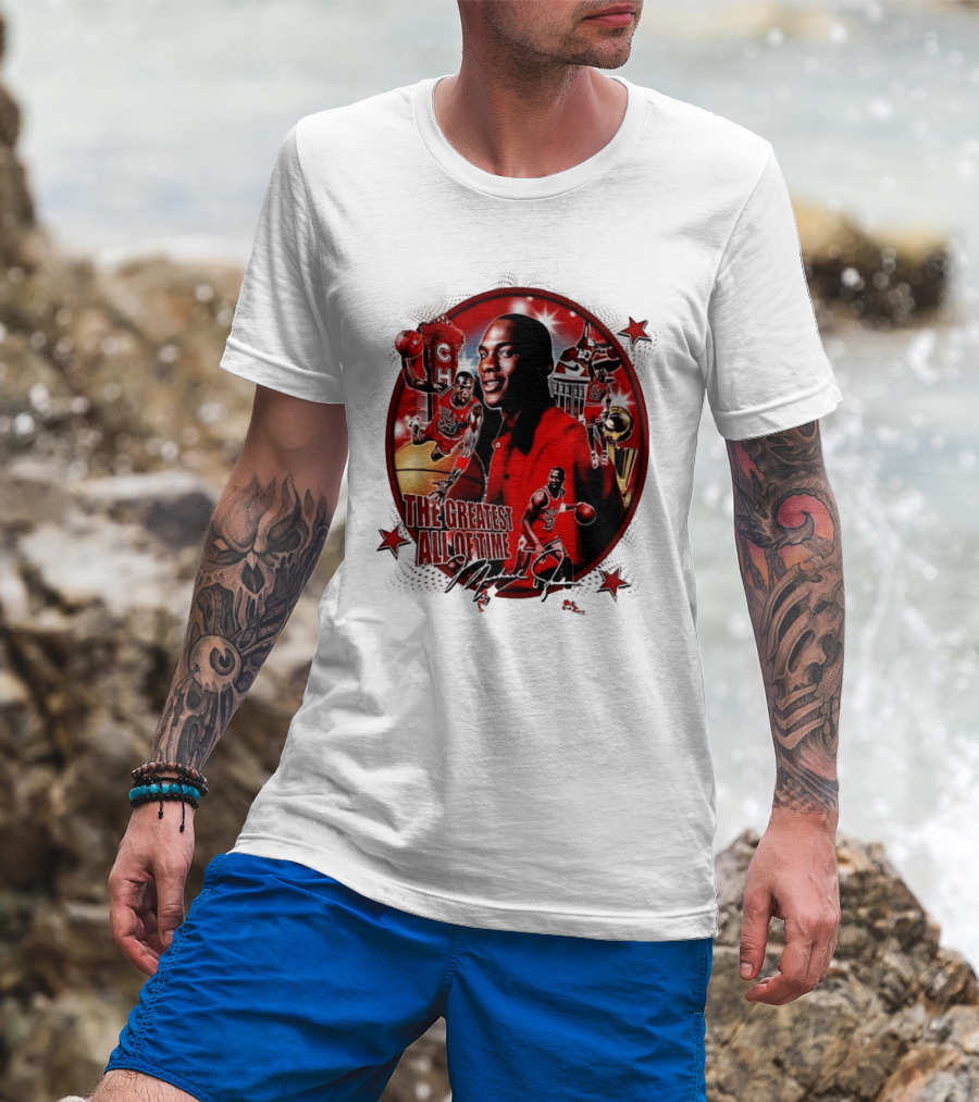 The Greatest Of All Time Michael Jordan Chicago Basketball Legend Trophy T-Shirt