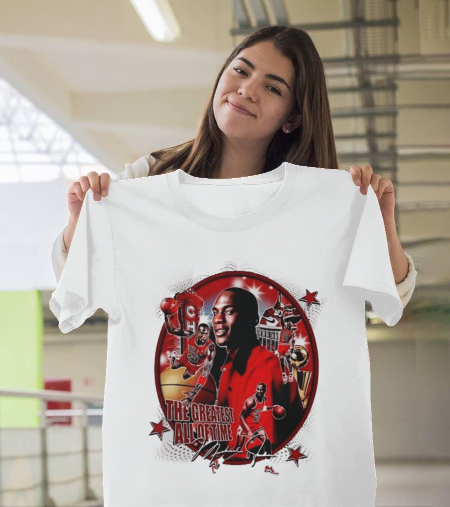 The Greatest Of All Time Michael Jordan Chicago Basketball Legend Trophy T-Shirt