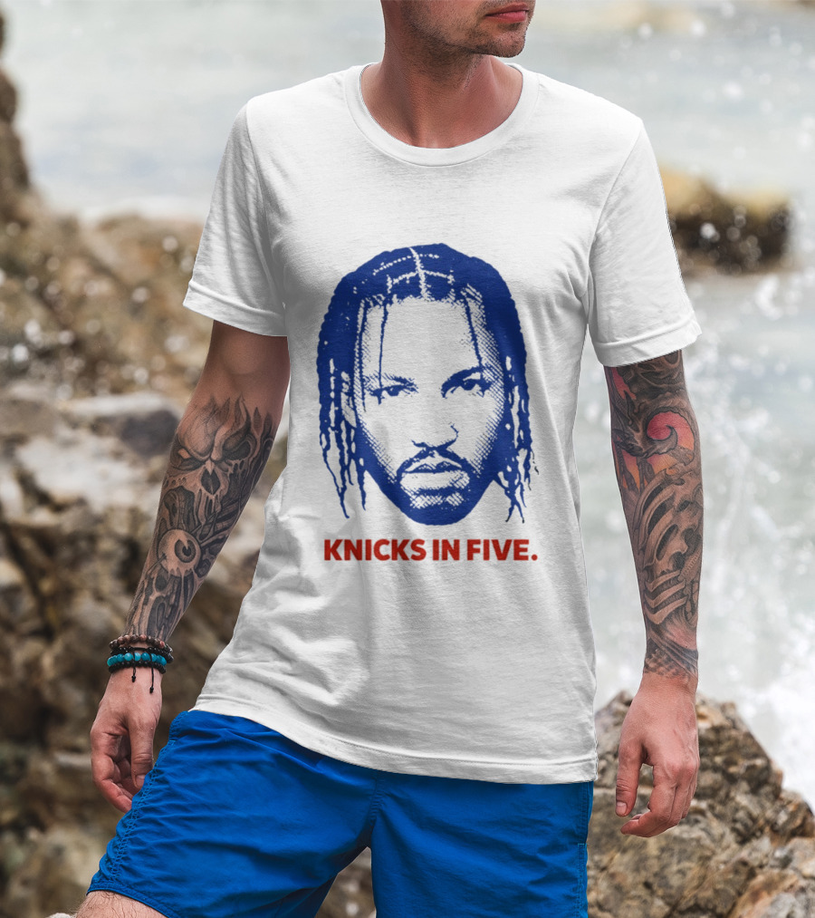 New York Knicks Jalen Brunson Knicks In Five Swag Head T-Shirt