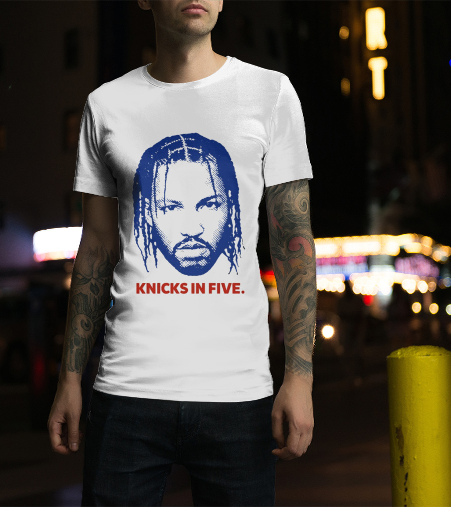 New York Knicks Jalen Brunson Knicks In Five Swag Head T-Shirt