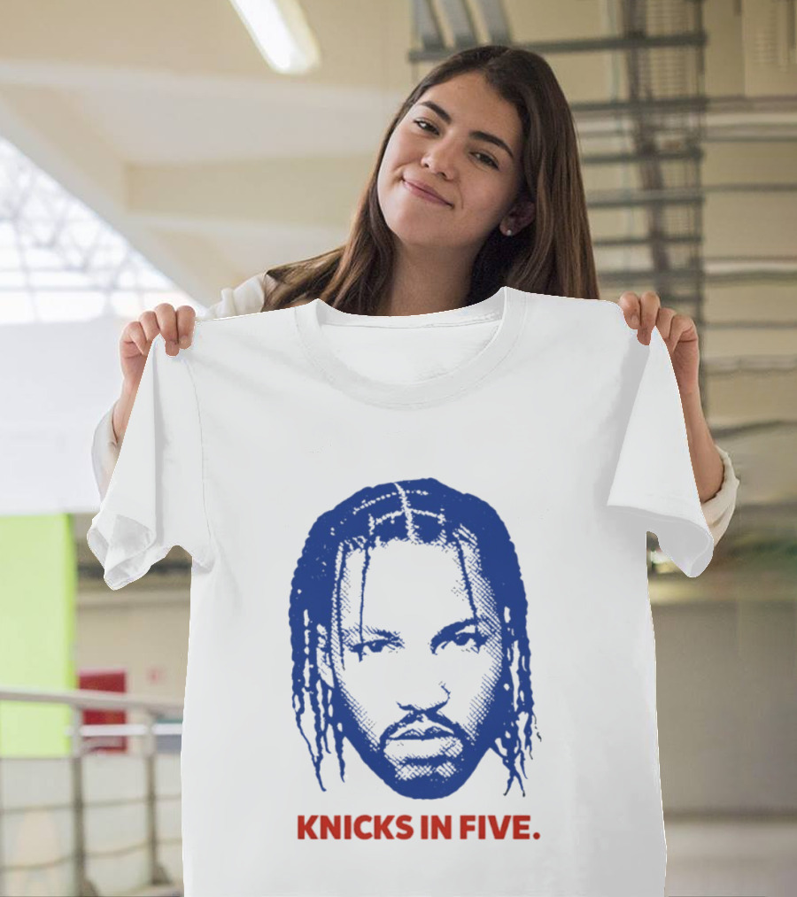New York Knicks Jalen Brunson Knicks In Five Swag Head T-Shirt