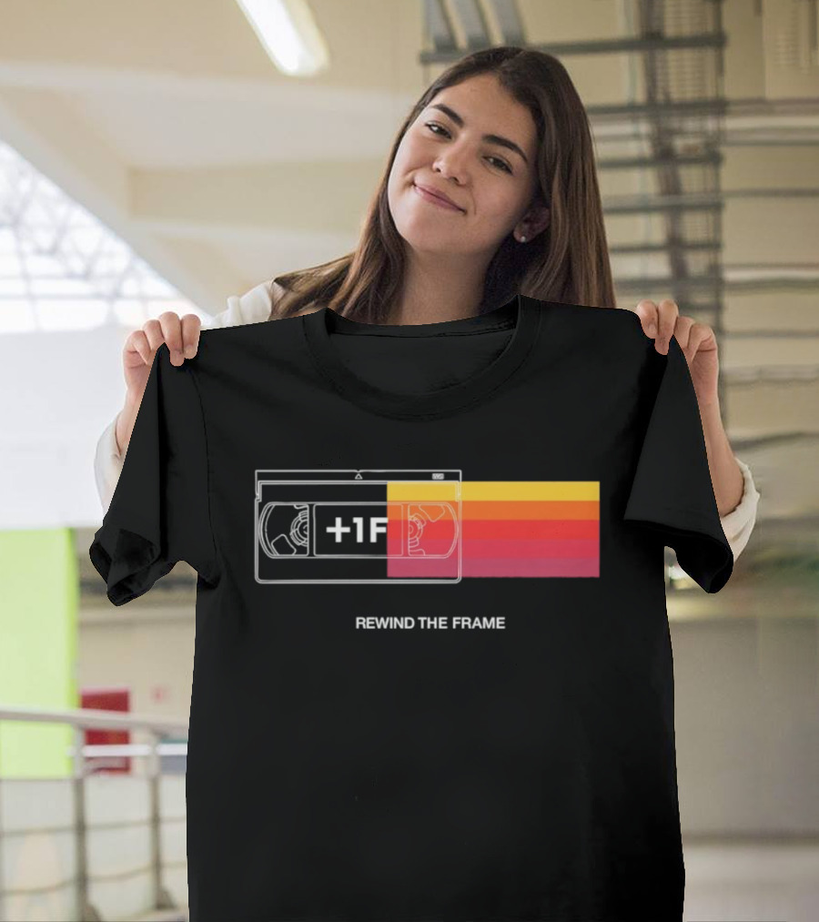 Rewind The Frame Retro VHS Tape 80s Aesthetic T-Shirt