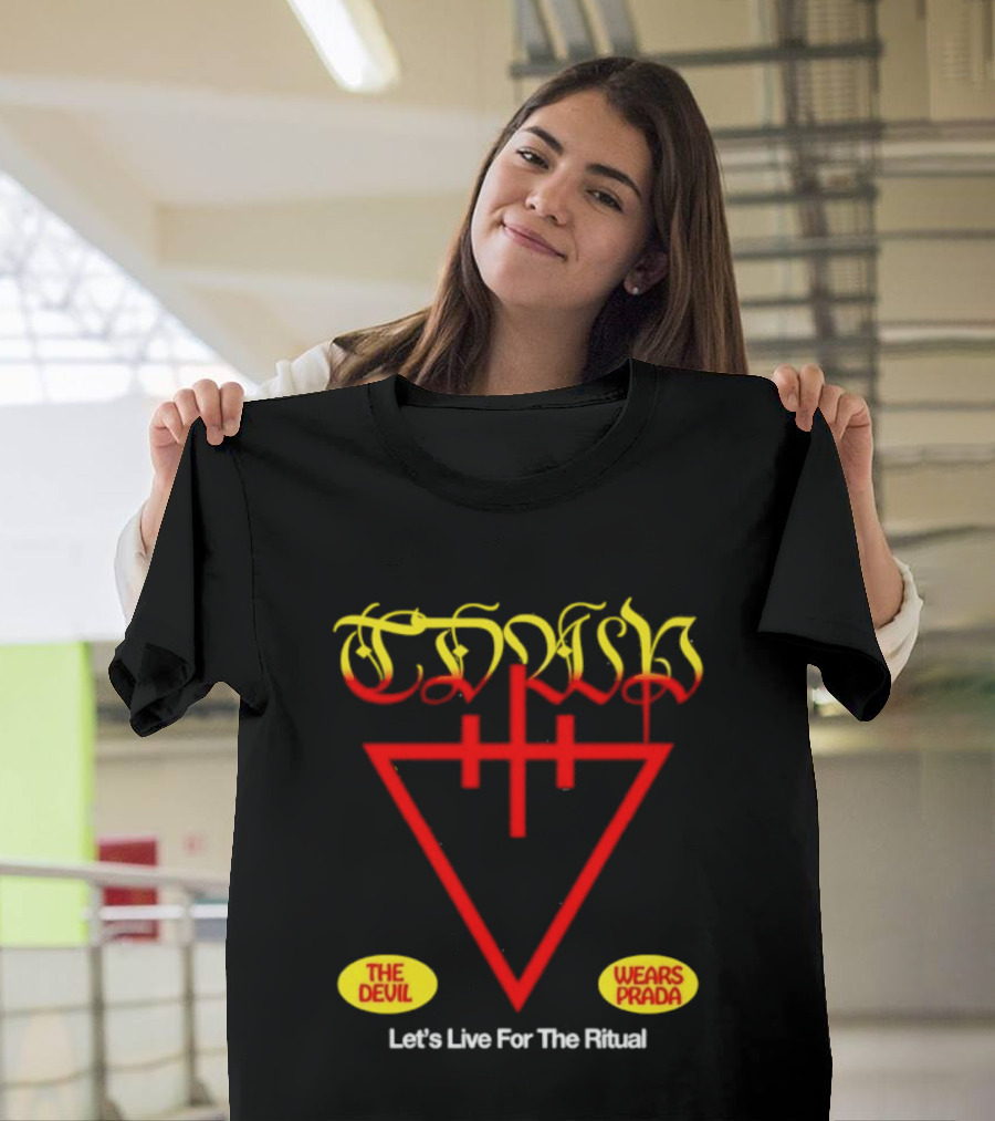 The Devil Wears Prada Ritual Inverted Triangle Symbol Let's Live For The Ritual T-Shirt