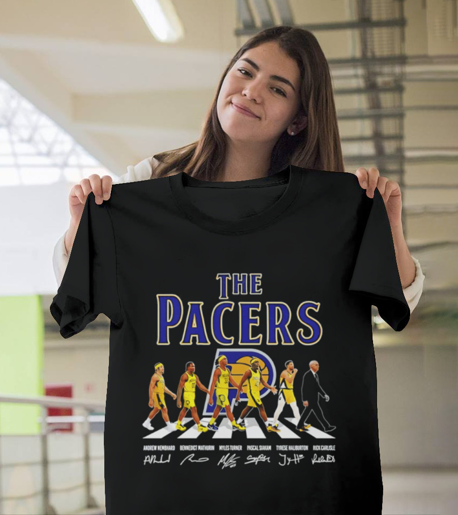 The Pacers Andrew Nembhard Bennedict Mathurin Myles Turner Pascal Siakam Tyrese Haliburton Signatures T-Shirt