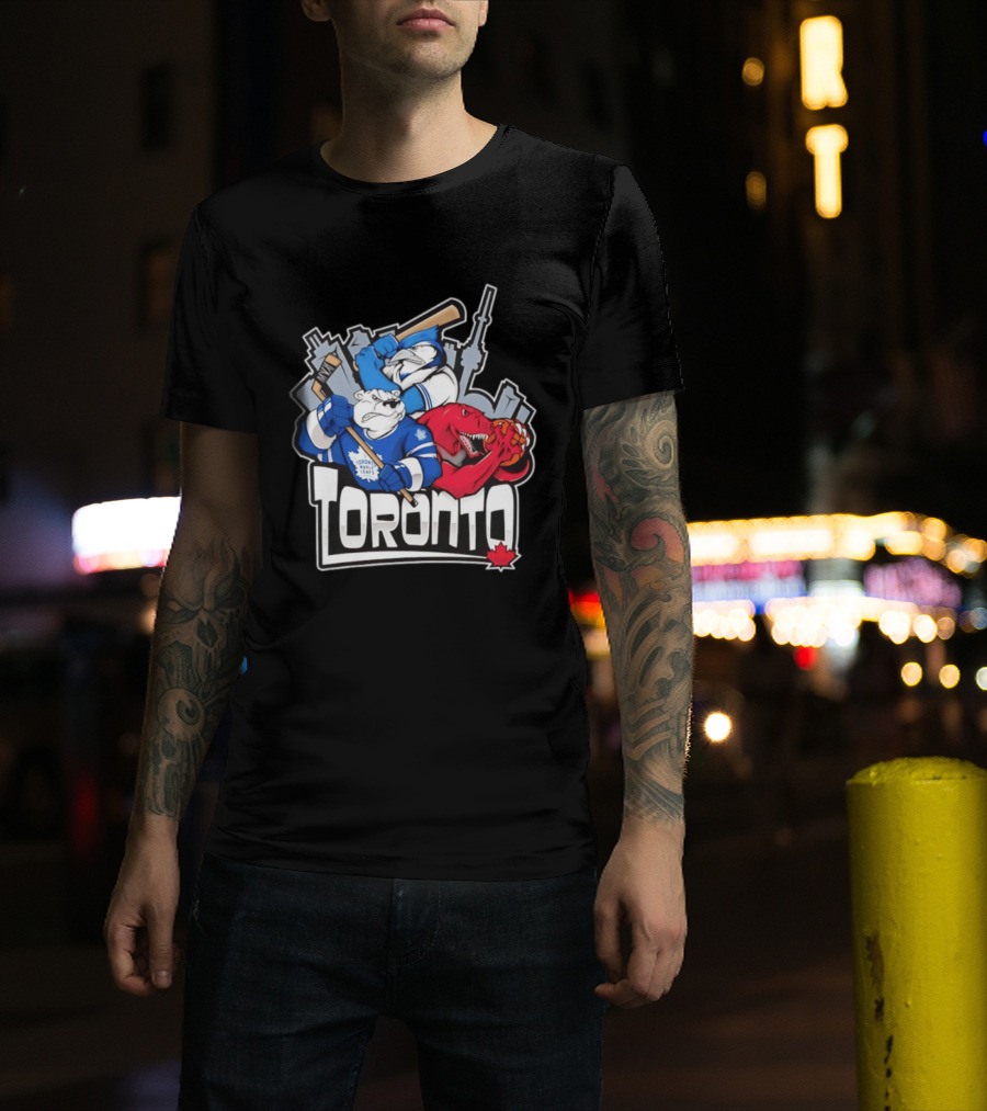 Toronto Maple Leafs Blue Jays Raptors Skyline 2026 T-Shirt