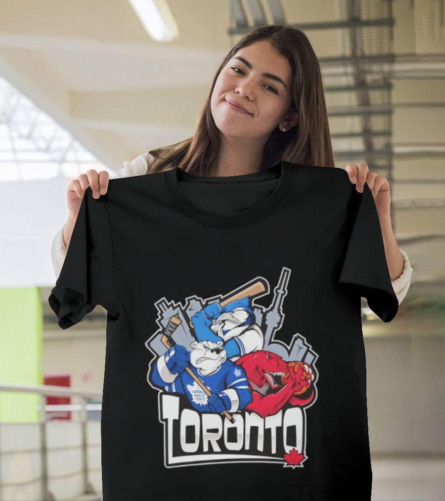 Toronto Maple Leafs Blue Jays Raptors Skyline 2026 T-Shirt