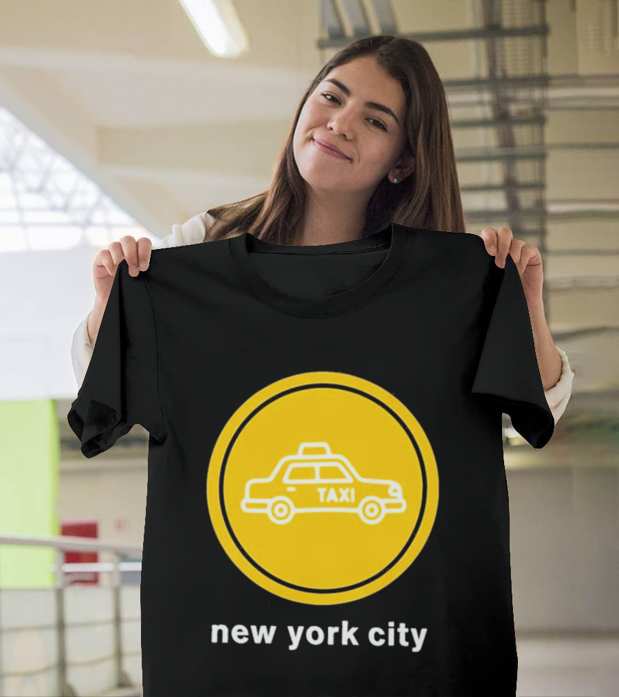 New York City Taxi Cab Blink 182 Iconic Yellow Circle T-Shirt