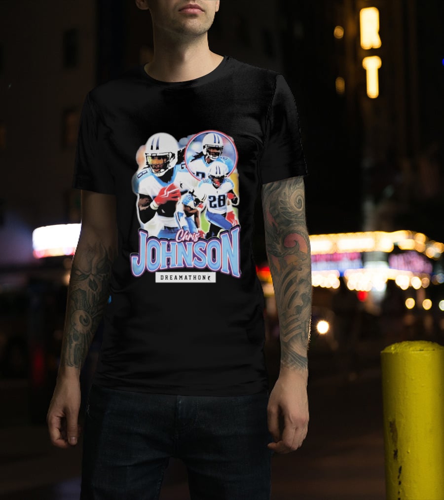 Chris Johnson NFL Dreamathon Tennessee Titans Football 28 T-Shirt