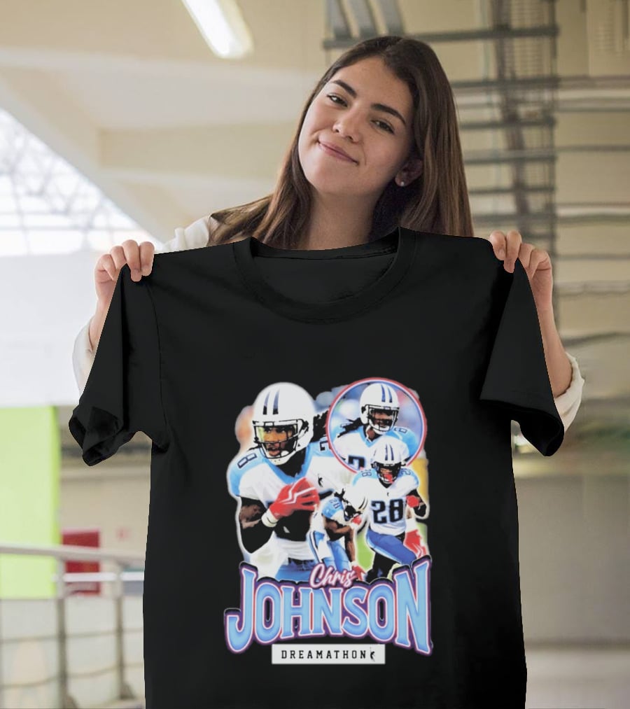 Chris Johnson NFL Dreamathon Tennessee Titans Football 28 T-Shirt