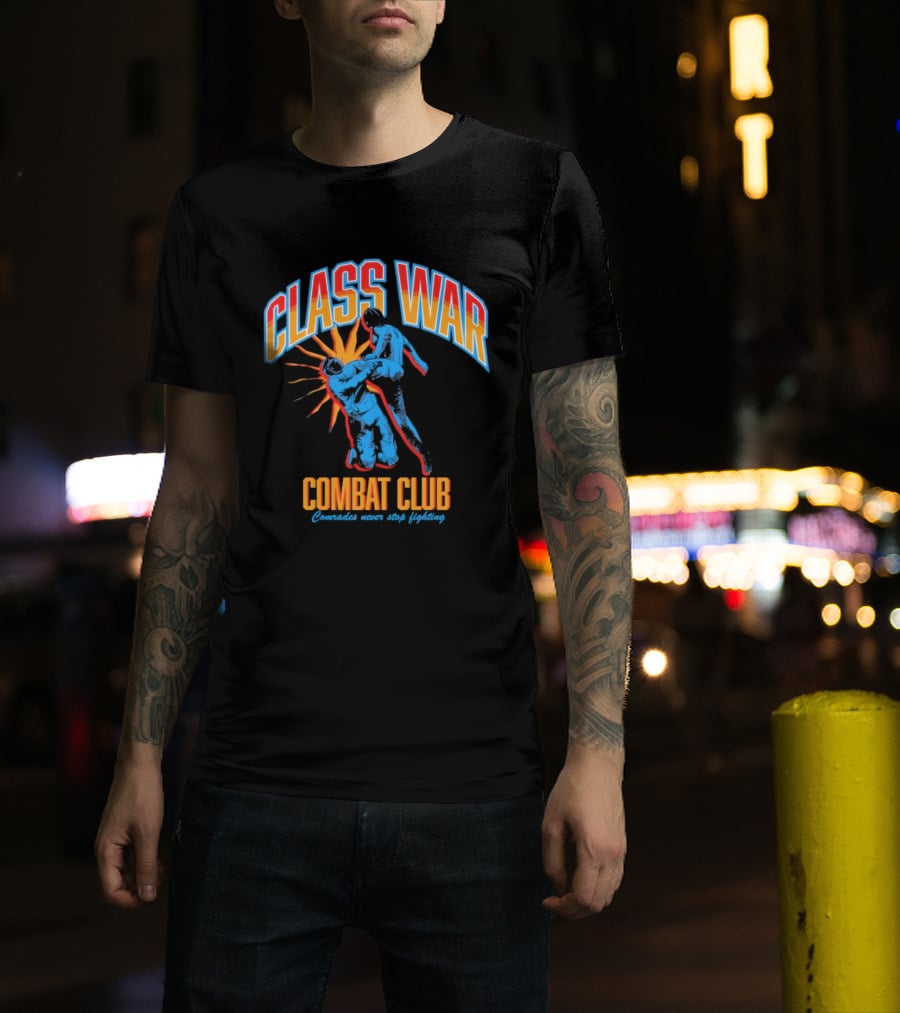 Class War Combat Club Comrades Never Stop Fighting Vintage Brawler Aesthetic T-Shirt