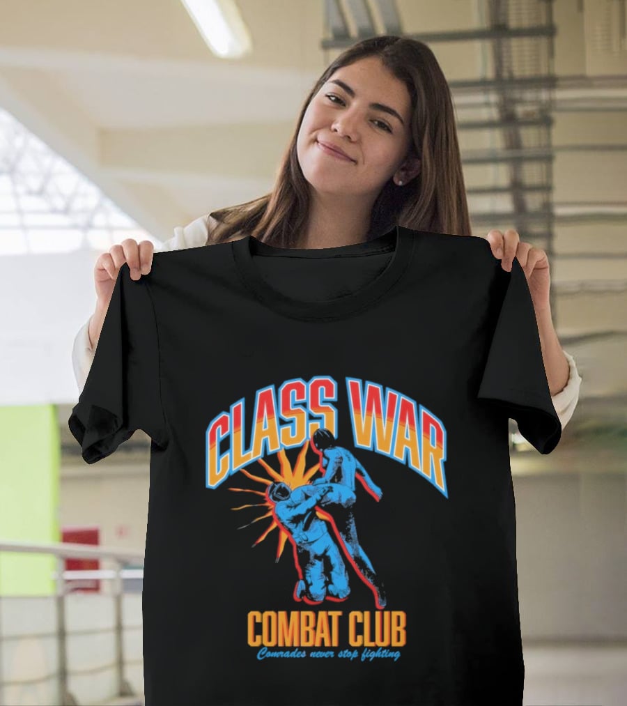 Class War Combat Club Comrades Never Stop Fighting Vintage Brawler Aesthetic T-Shirt