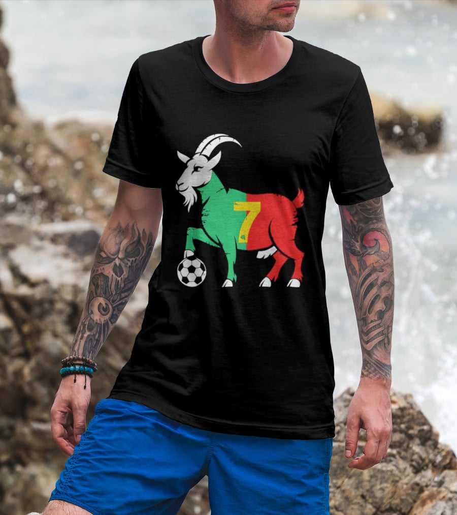 Cristiano Ronaldo GOAT 7 Portugal Soccer T-Shirt