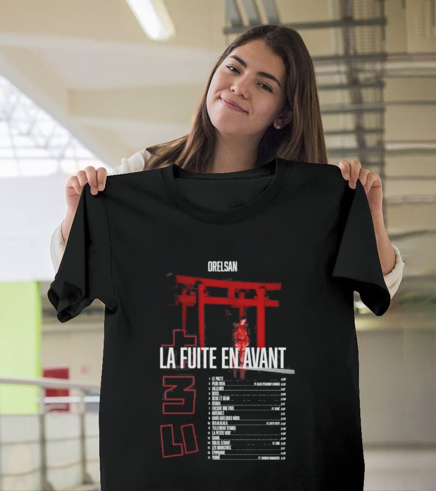 Orelsan La Fuite En Avant Rouge Tour Dates 2024 T-Shirt