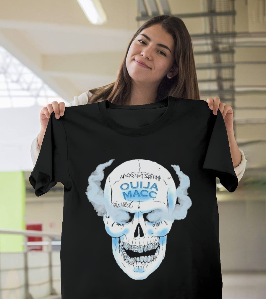 Ouija Macc Skull Blessed Trash Smoke Effect Design D 977 T-Shirt