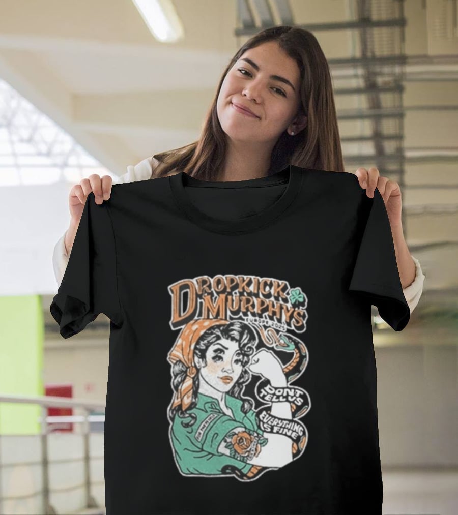 Dropkick Murphys Europe 2025 Tour Don't Tell Us Everything Is Fine Snake T-Shirt
