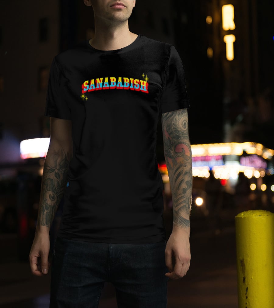 Sanababish Retro Colorful Starburst T-Shirt