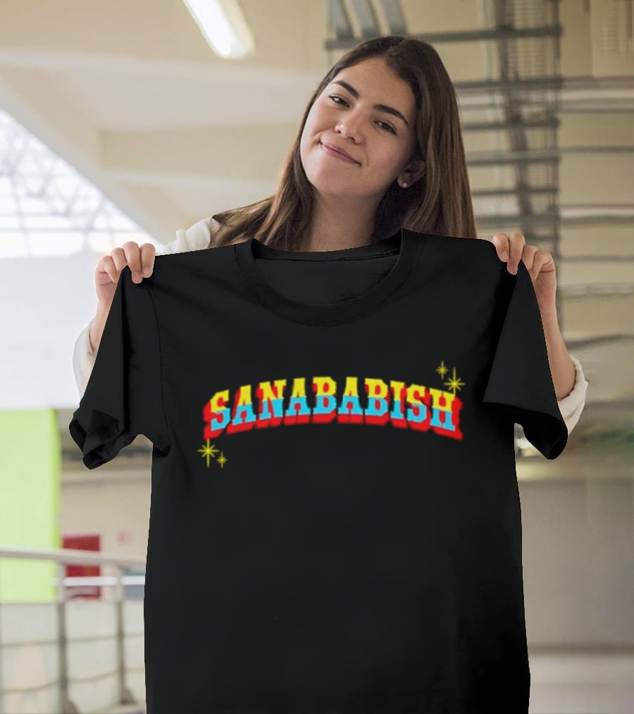 Sanababish Retro Colorful Starburst T-Shirt